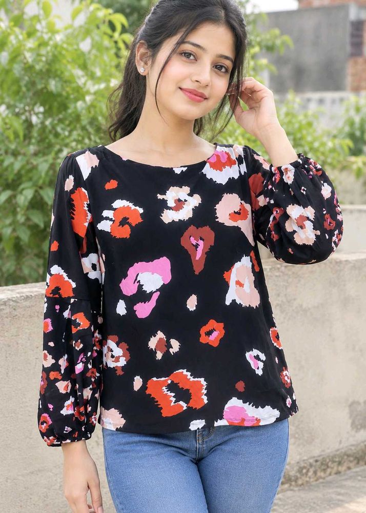Stylish Printed Long Sleeve Top