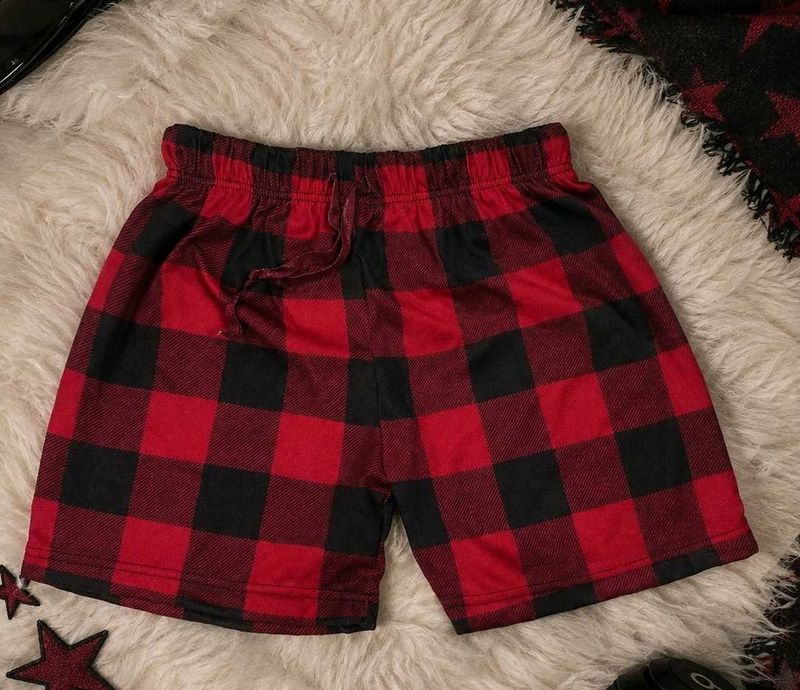Cozy Plaid Lounge Shorts