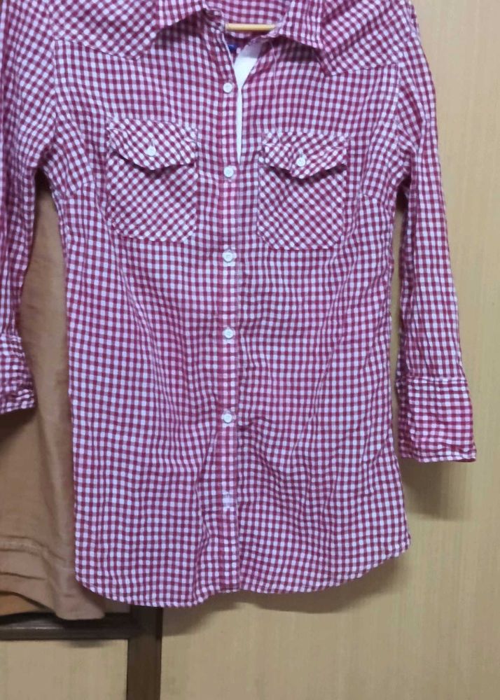 Beautiful Red Cotton Shirt ❤️