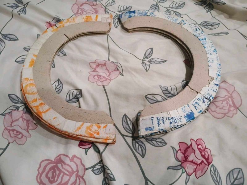 Lamp Shade 2Pcs Orange and Blue