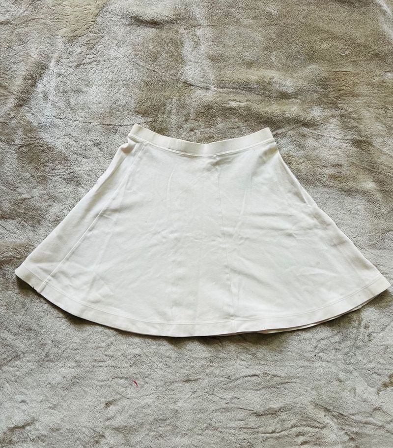 white A-line Skirt