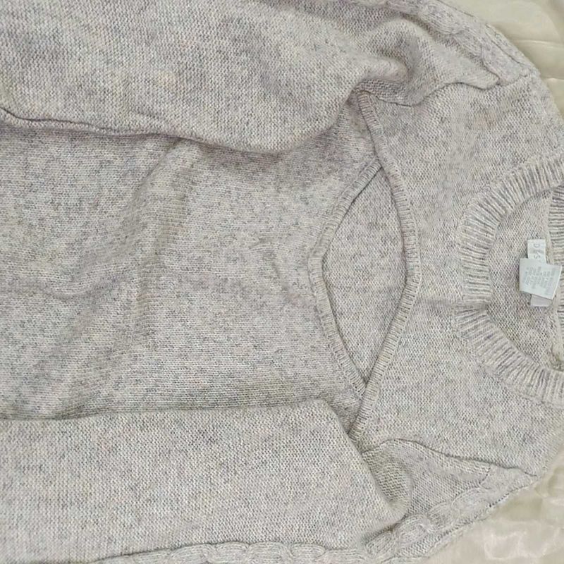 Cozy Gray Knit Sweater