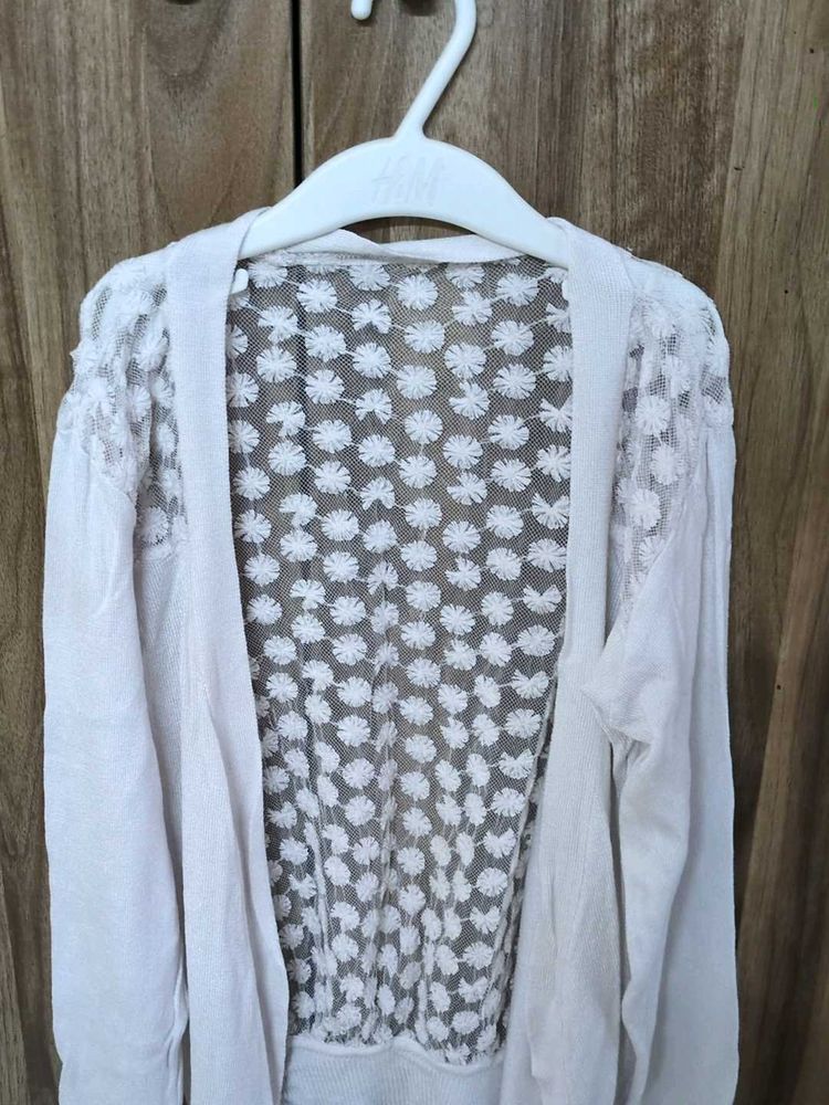 Chic Lace Back Cardigan