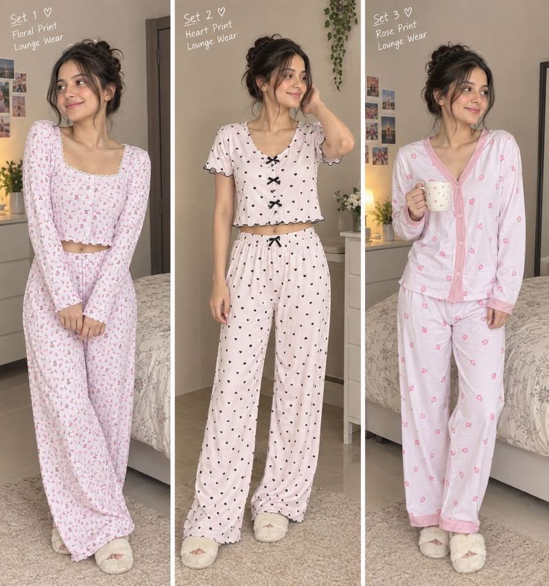 savana set of 3 night wear