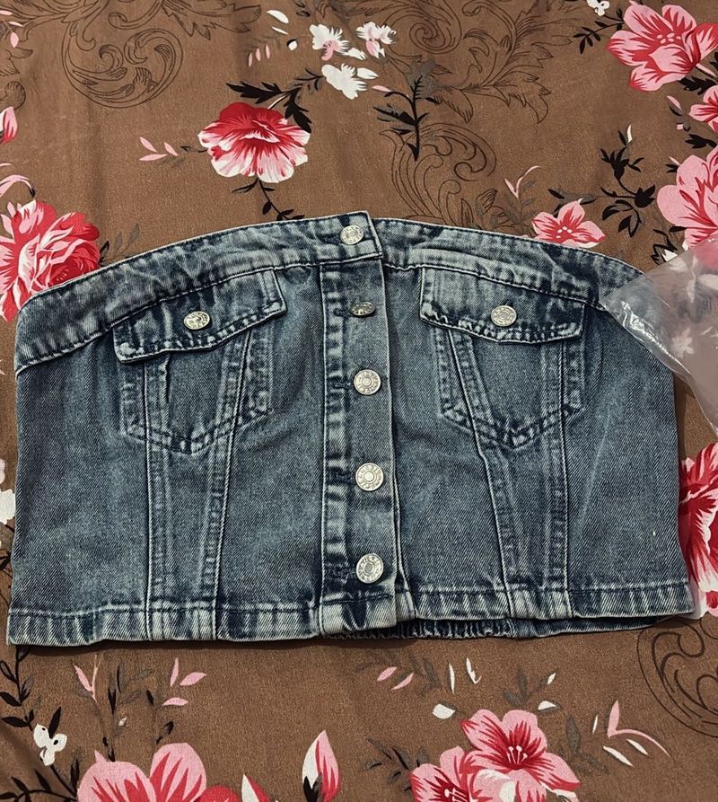 Denim Tube Top