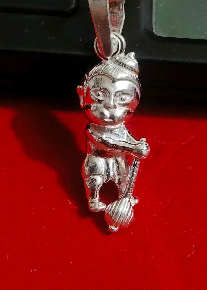 Real silver Bal hanumana pendent