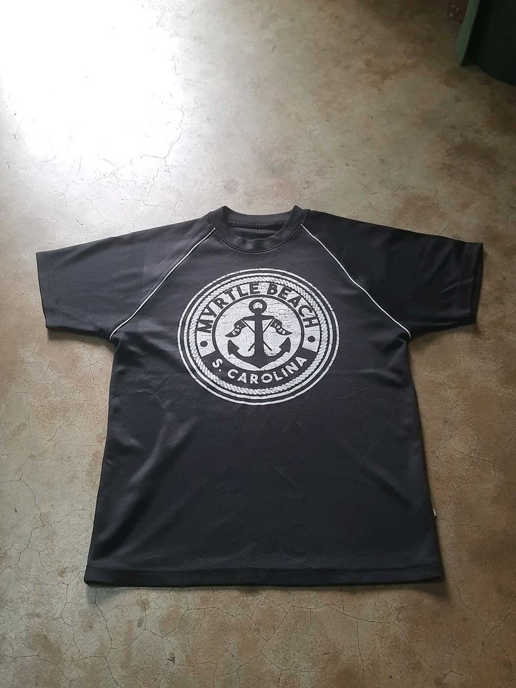 vintage raglan black tee