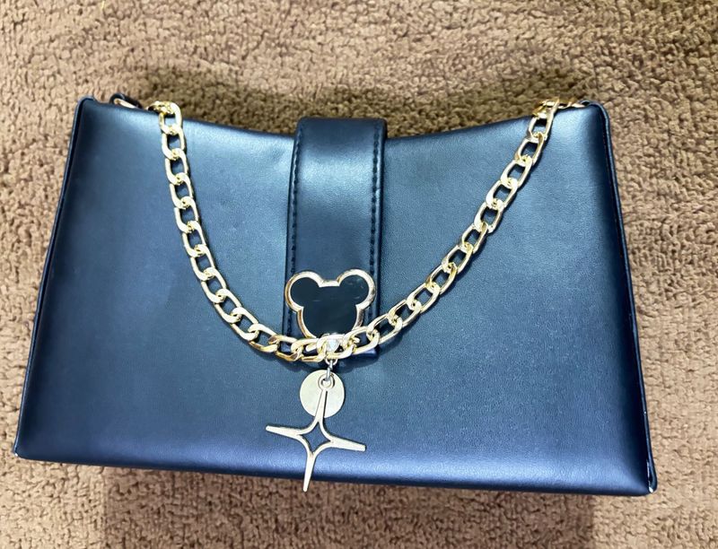 chic black stud bag