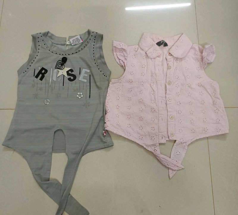 Baby Girls Tops (Set of 2)