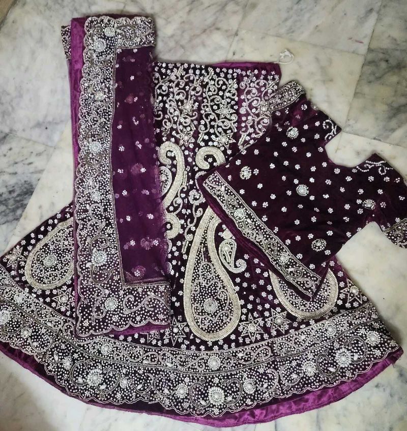 Gorgeous Velvet Lehenga Choli Set