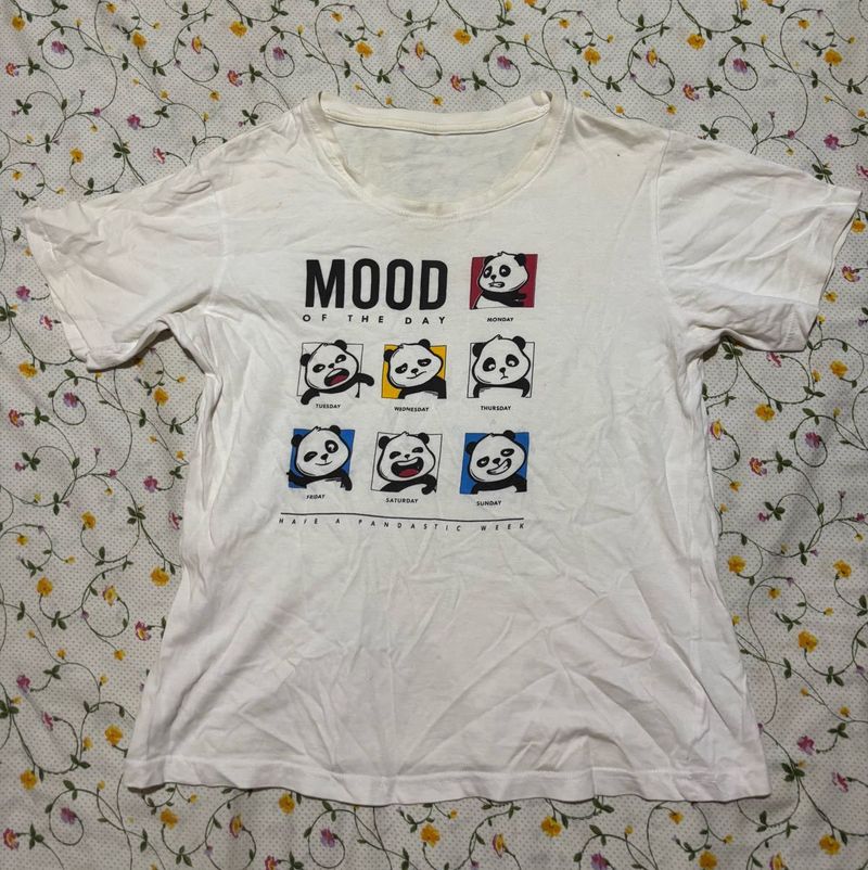 Cute Panda Mood Graphic T-Shirt