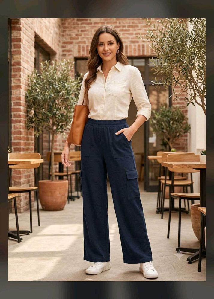 🖤 black Wide Leg Cargo Pants