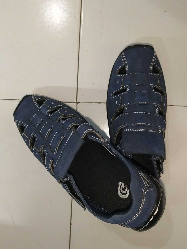 Blue Men's Fisherman Sandals