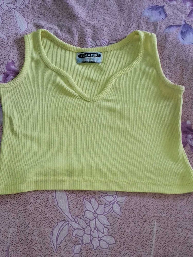 Ribbed V-Neck Tank Top