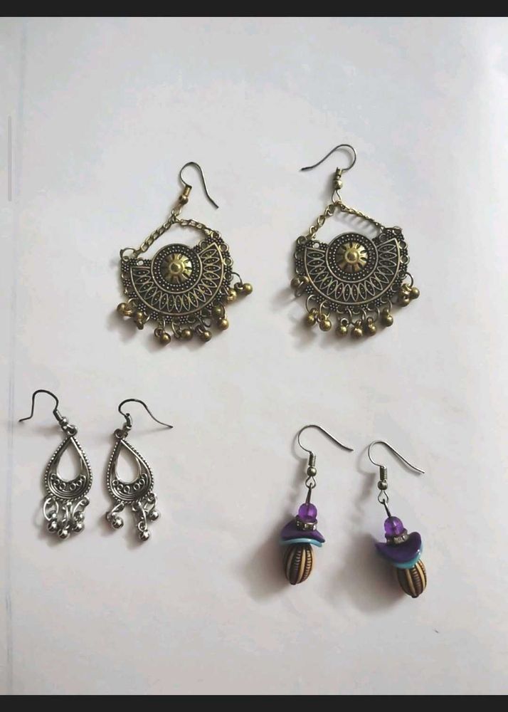 58.Boho Ethnic Earrings Set of 4