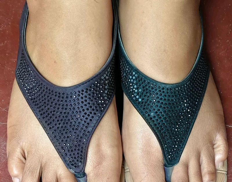 Khadims Sparkling Flip-Flops for Women