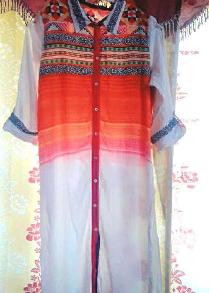 Ethnic Print Longline Kurta
