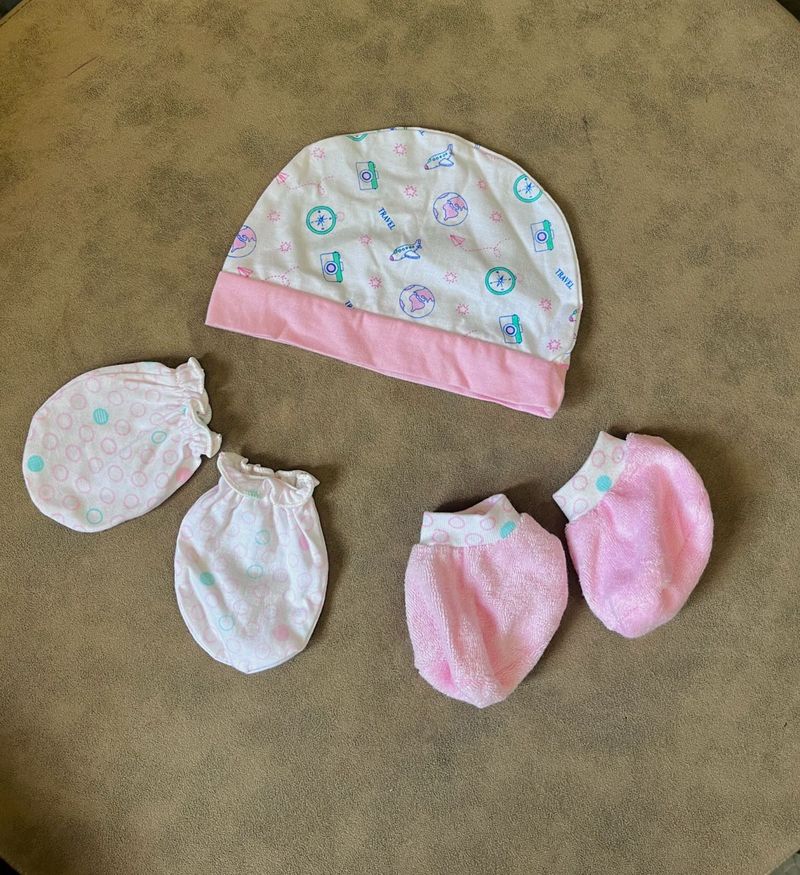 Baby Hat and Mittens Set