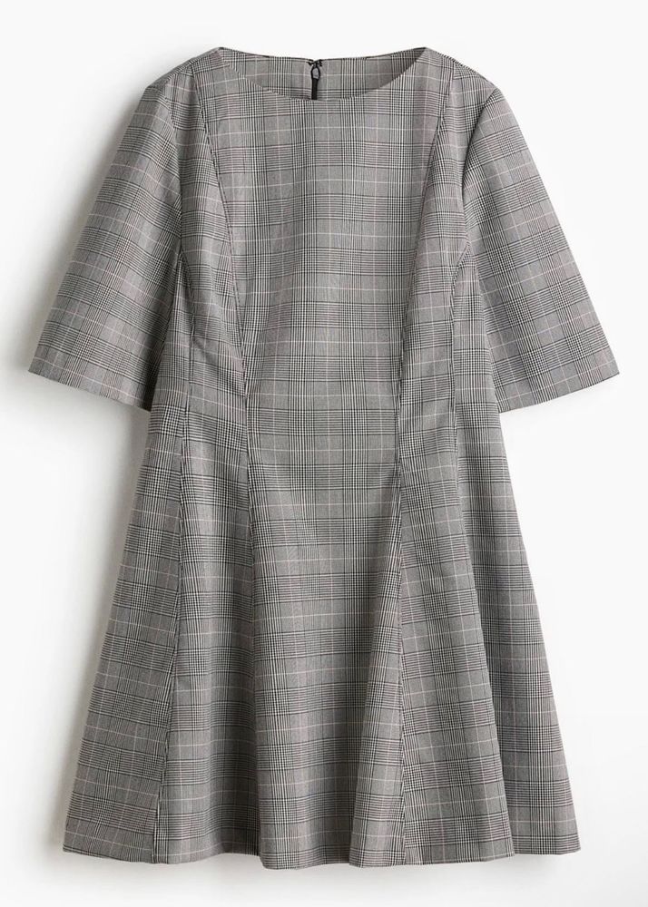 H&amp;M Classic Plaid Fit and Flare Dress