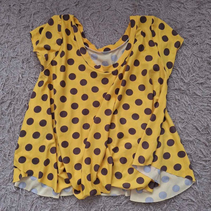 Cute Polka Dot Yellow Top