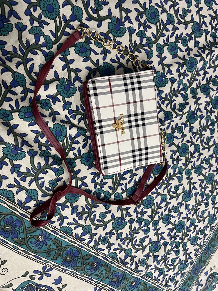 White-Red Sling Bag
