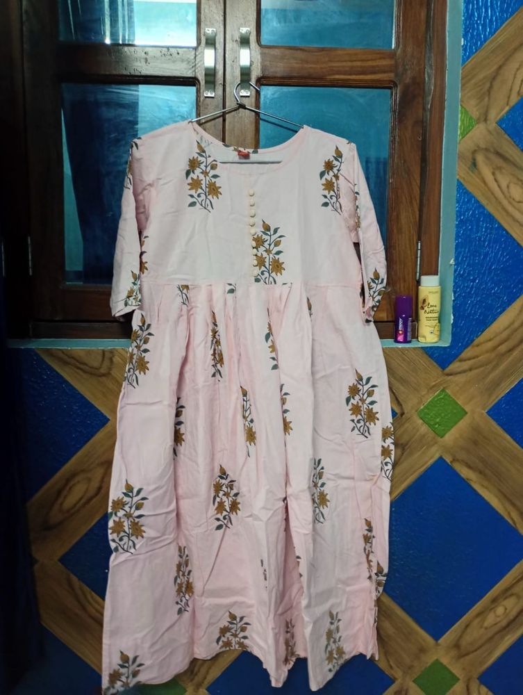 Pink Printed Kurta