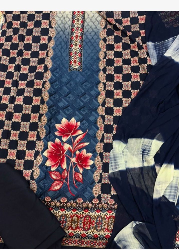 Beautiful Blue Floral Kurti / salwar suit Se