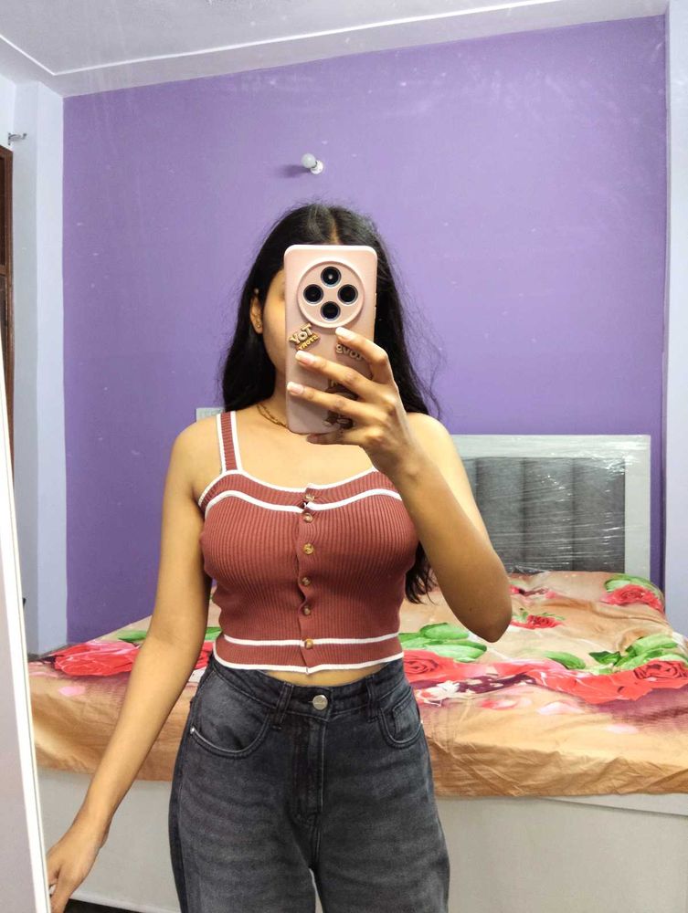 Cute Ribbed Crop Top
