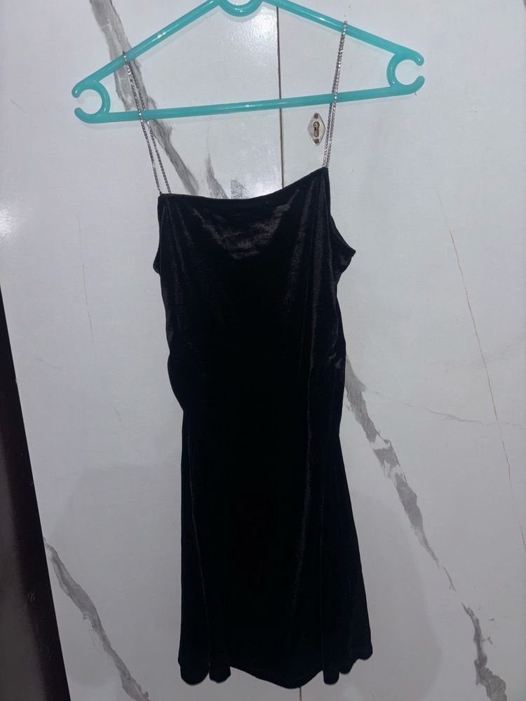 Black Velvet Slip Dress