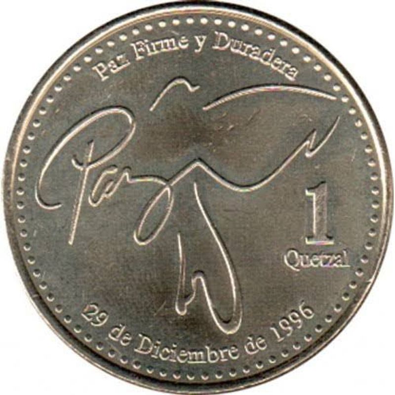 Guatemalan 1 Quetzal Coin - 1996