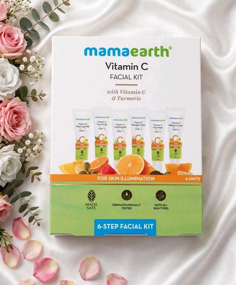 💜 Mamaearth Vitamin C Facial Kit - 6 Steps - For