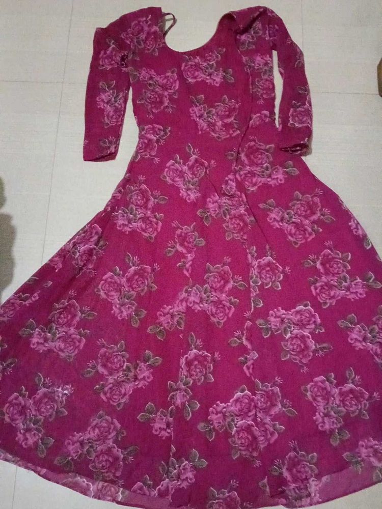 Beautiful Pink Floral Gown