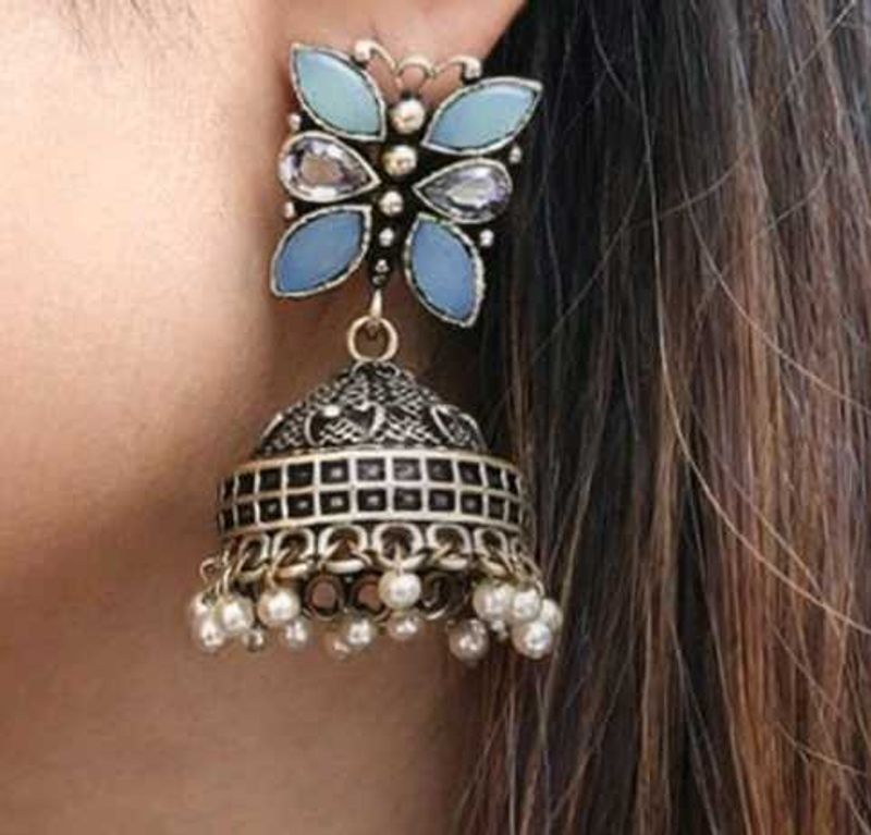 Floral Jhumka Earrings