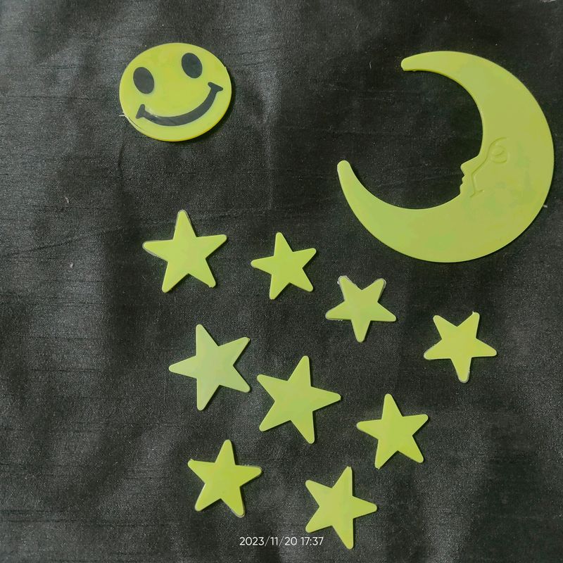 5 Celling Stickers Moon Star
