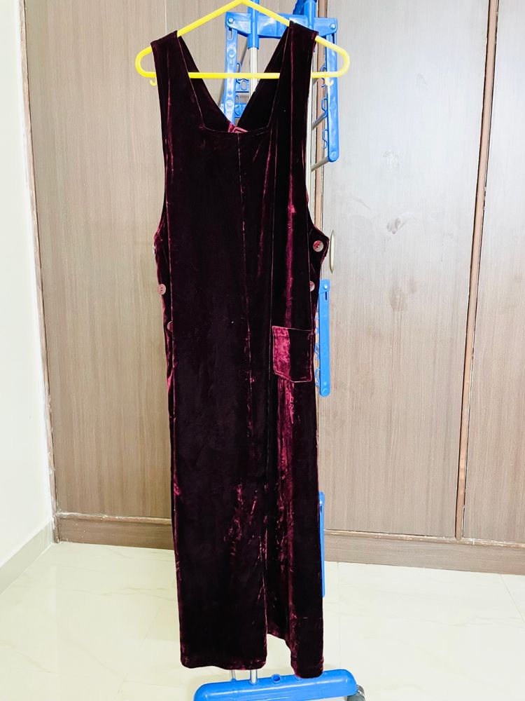 imported high quality midi Pinafore dress