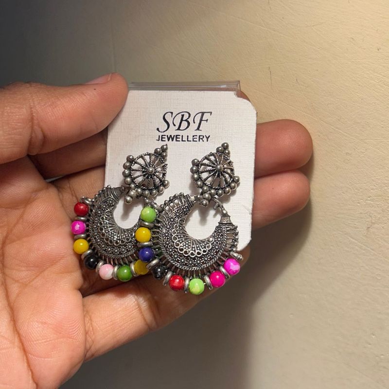 SBF Jewellery Colorful Oxidized Earrings