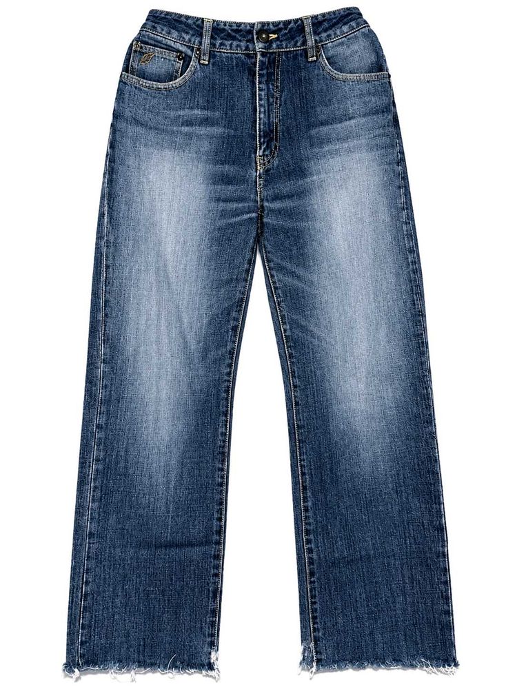 unisex dark blue baggy vintage wash Jeans
