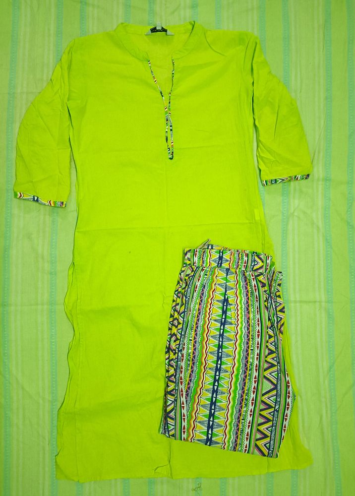 Green Kurta Set
