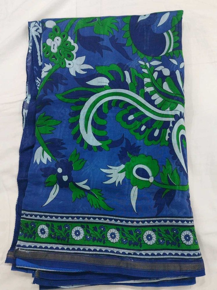 Chanderi Cotton Newly Looked Navy Blue Saree