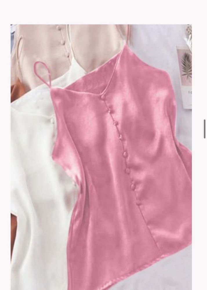 pink satin style top