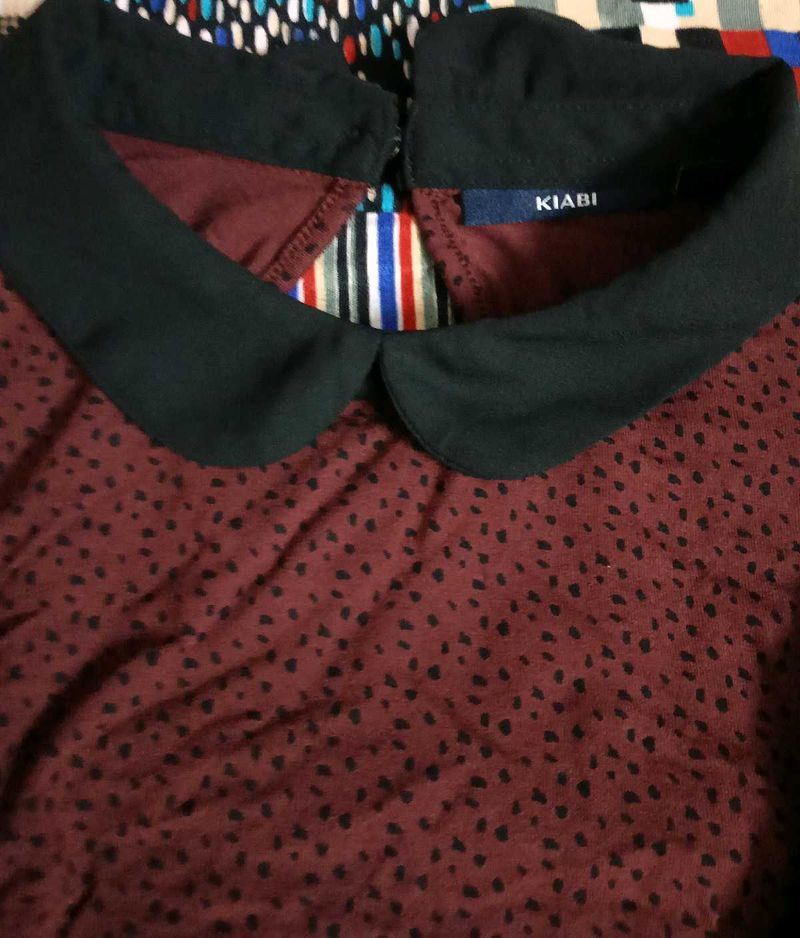 KIABI BURGUNDY TOP🔥