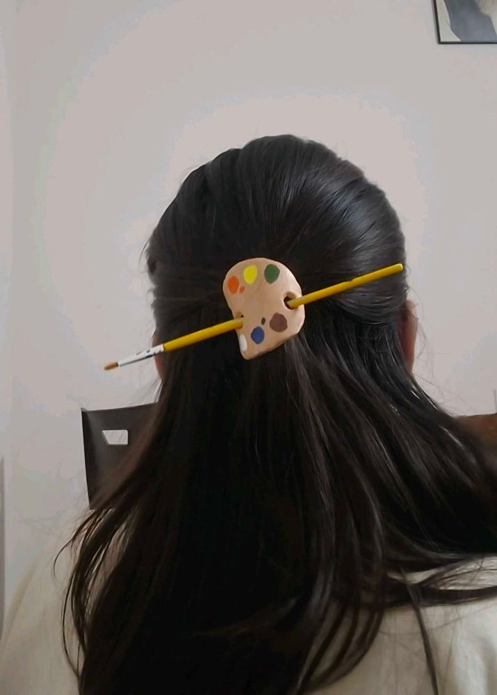 Artistic Paint Palette Hair Pin