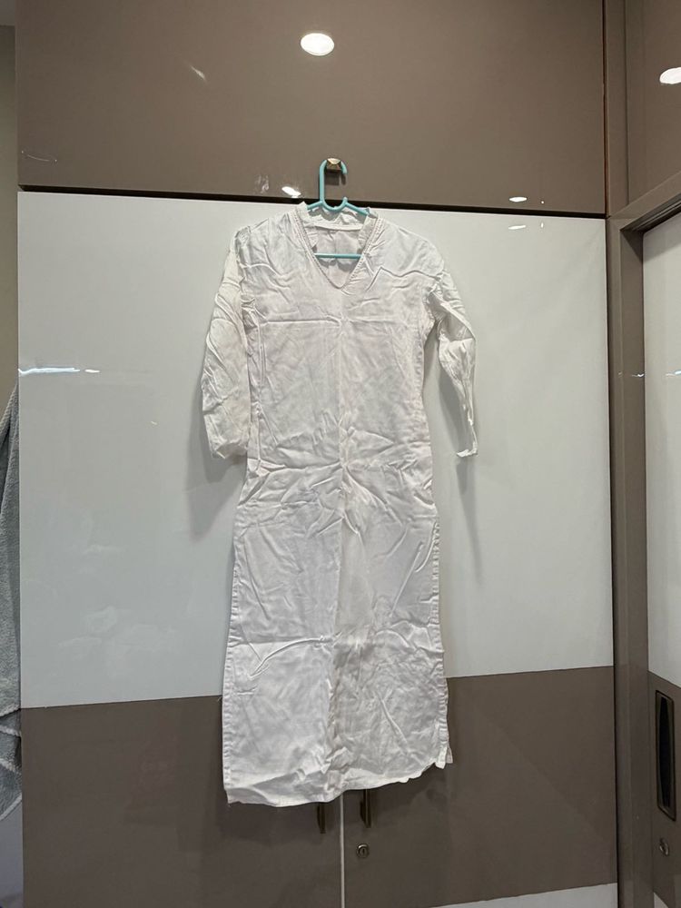 White Cotton Kurta