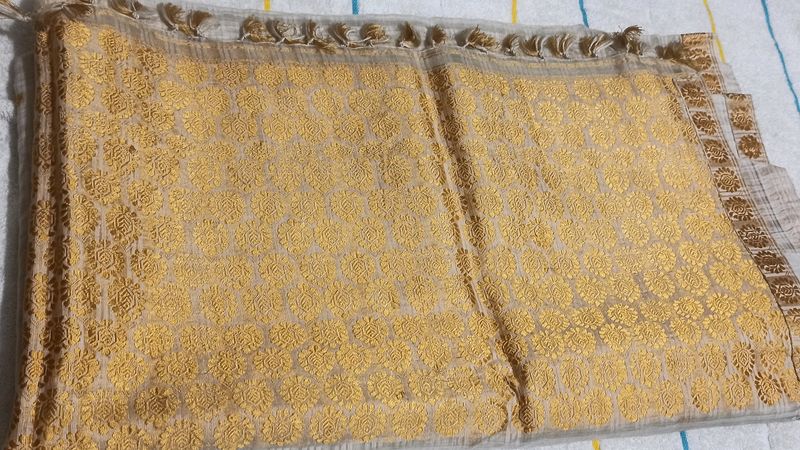 Assam Pure Cotton With Golden Muga Thread Work