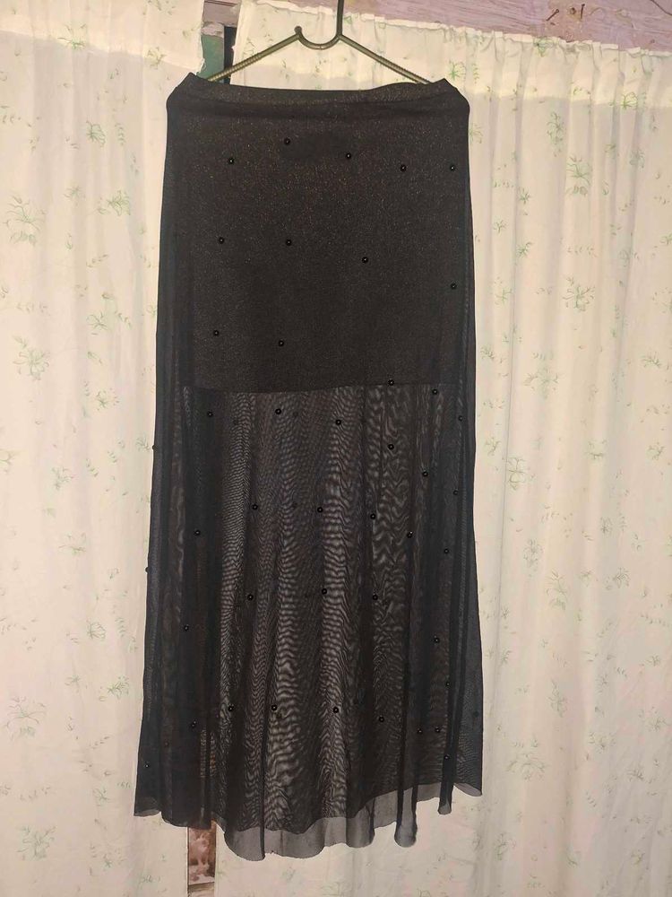 Sparkly Sheer Maxi Skirt