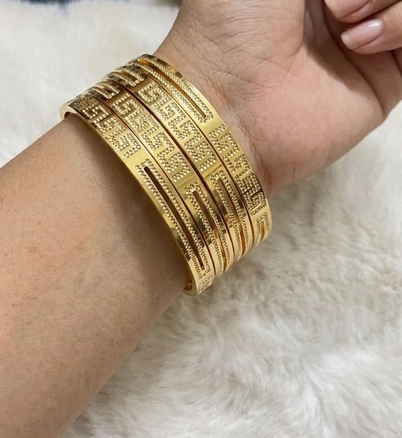 Set of Elegant 24k Gold Bangles
