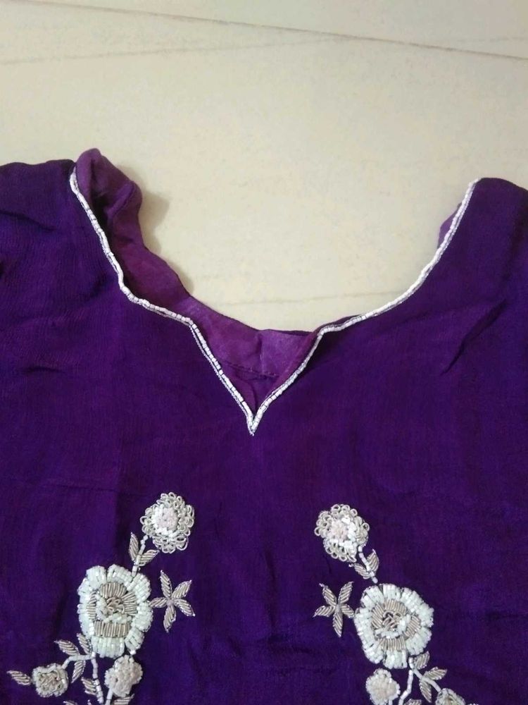 Embroidered Purple dress