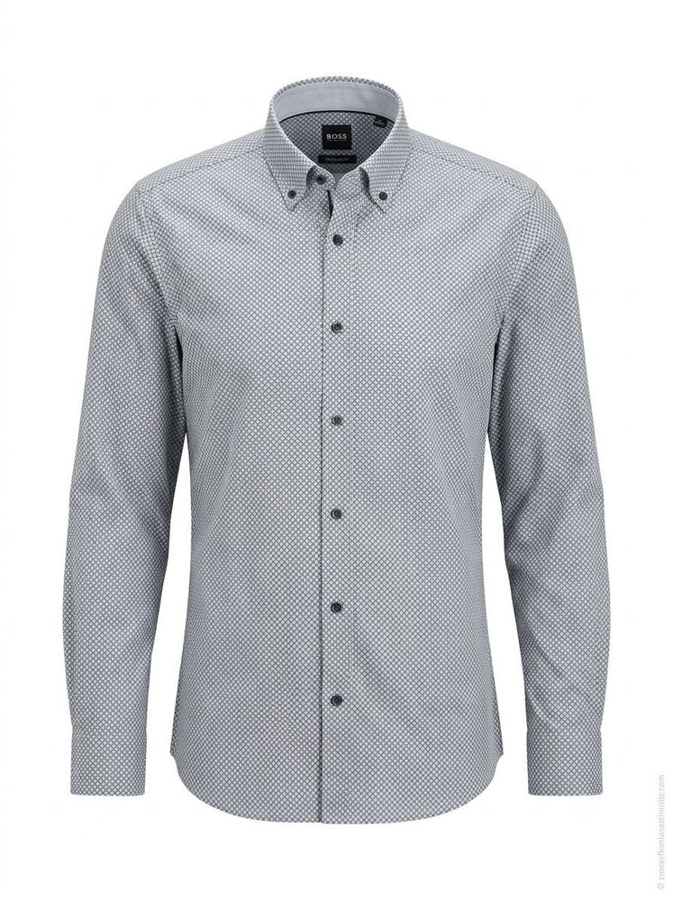 HUGO BOSS Dots/Triangle Pattern Button-Down Shirt