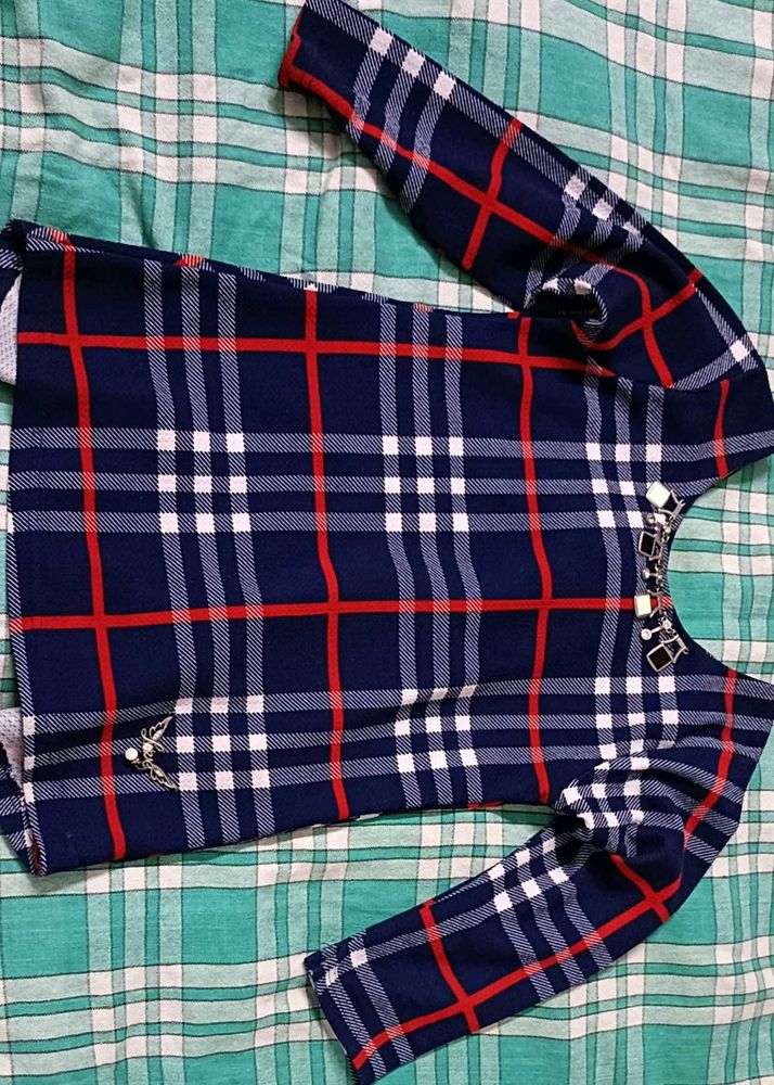Checked Pattern Top