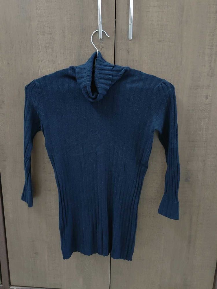 Navy Turtleneck Sweater